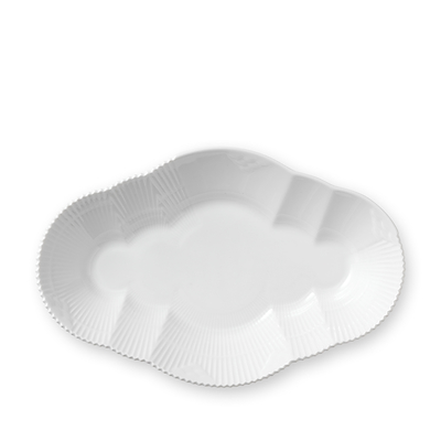 Royal Copenhagen hvid Elements fad 23 cm