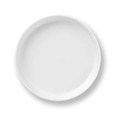 Royal Copenhagen Hvid Riflet rundt ovnfast fad Ø27 cm