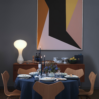 Royal Copenhagen blå Mega Riflet sauceskål 55 cl