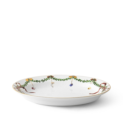 Royal Copenhagen Stjerne Riflet Jul ovalt fad 34 cm