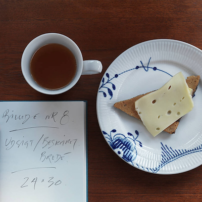 Royal Copenhagen Blå Mega Riflet nr. 2 tallerken 22 cm