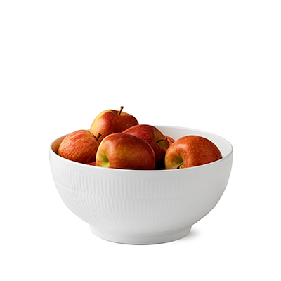 Royal Copenhagen Hvid Riflet skål 310 cl