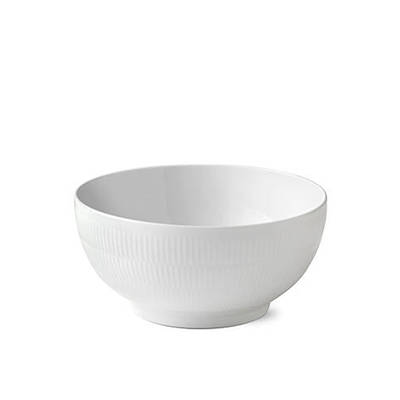 Royal Copenhagen Hvid Riflet skål 310 cl