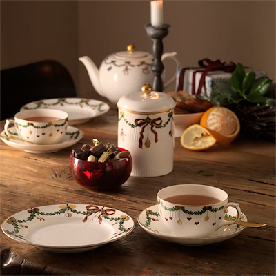 Royal Copenhagen Stjerne Riflet Jul tallerken 19 cm