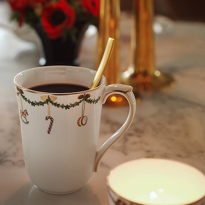 Royal Copenhagen Stjerne Riflet krus 33 cl 2 stk.