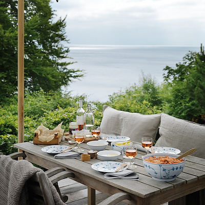 Royal Copenhagen hvid Riflet skål hvid 0,35 cl