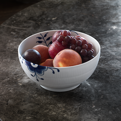 Royal Copenhagen Blå Mega Riflet skål 180 cl