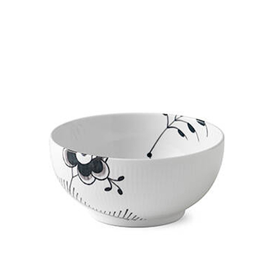 Royal Copenhagen Sort Mega Riflet skål 110 cl