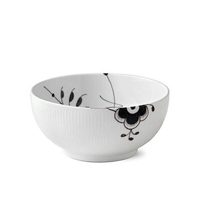 Royal Copenhagen Sort Mega Riflet skål Ø 21 cm 180 cl