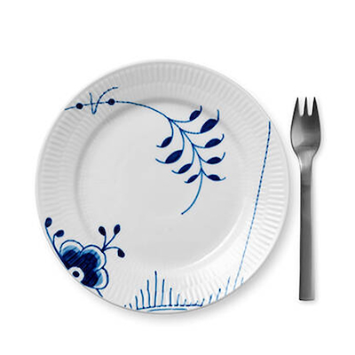 Royal Copenhagen Blå Mega Riflet nr. 2 tallerken 19 cm