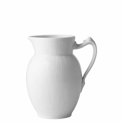 Royal Copenhagen hvid Riflet kande hvid 0,38 liter