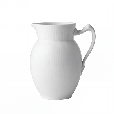 Royal Copenhagen hvid Riflet kande hvid 0,38 liter