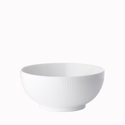 Royal Copenhagen Hvid Riflet skål 110 cl