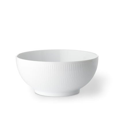 Royal Copenhagen Hvid Riflet skål 180 cl