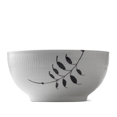 Royal Copenhagen Sort Mega Riflet skål 24 cm