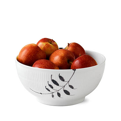 Royal Copenhagen Sort Mega Riflet skål 24 cm