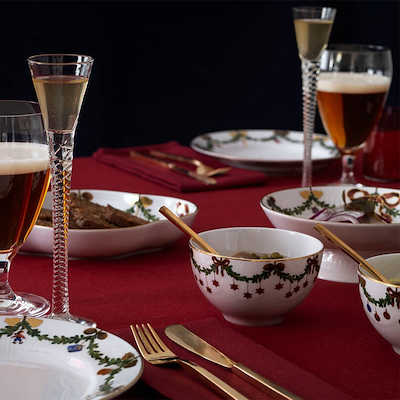 Royal Copenhagen Stjerne Riflet Jul skål 180 cl