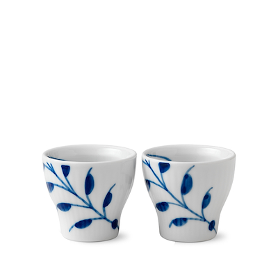 Royal Copenhagen blå Mega Riflet æggebæger blå