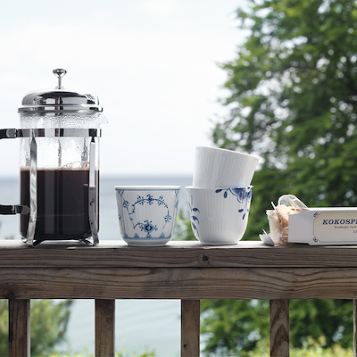 Royal Copenhagen Blå Mega Riflet termokrus 26 cl 3 stk.