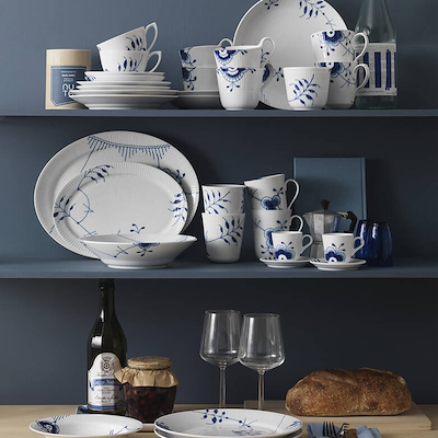 Royal Copenhagen Blå Mega Riflet termokop 29 cl