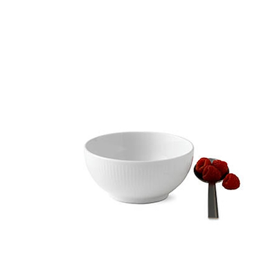 Royal Copenhagen Hvid Riflet skål 47 cl