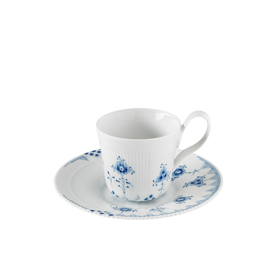 Royal Copenhagen Blå Elements højhankskop og underkop 25 cl.