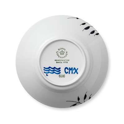 Royal Copenhagen Sort Mega Riflet dyb tallerken 24 cm