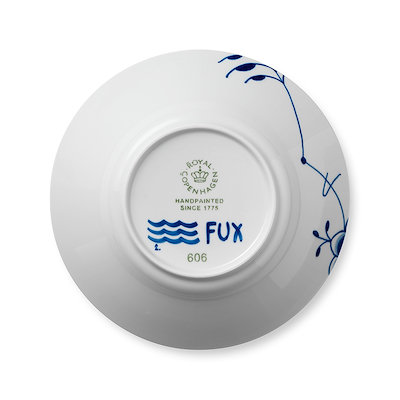 Royal Copenhagen Blå Mega Riflet dyb tallerken 24 cm