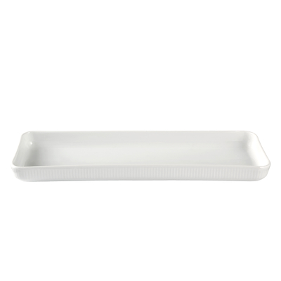 Royal Copenhagen Hvid Riflet fad hvid 36 cm