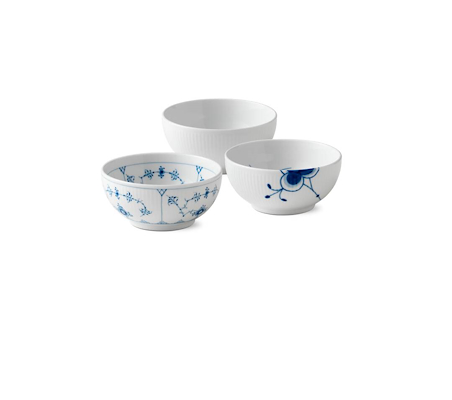 Royal Copenhagen History mix skålesæt 3 stk. 47 cl