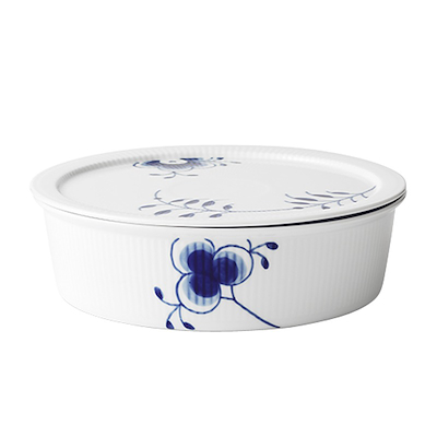 Royal Copenhagen Blå Mega Riflet skål med låg 1,45 liter