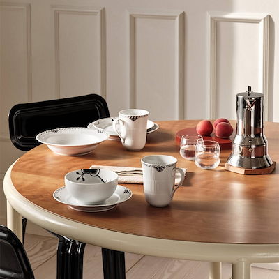 Royal Copenhagen Sort Mega Riflet Skål 47 cl