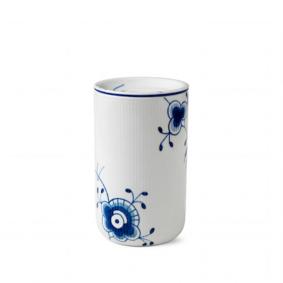 Royal Copenhagen Blå Mega Riflet opbevaringskrukke 1,15 liter