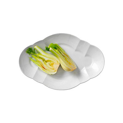 Royal Copenhagen hvid Elements fad 38,5 cm