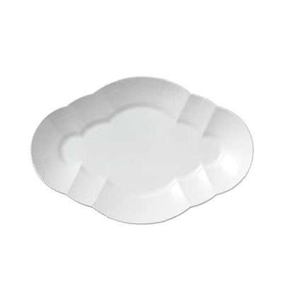 Royal Copenhagen hvid Elements fad 38,5 cm