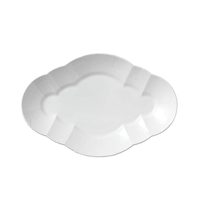 Royal Copenhagen hvid Elements fad 38,5 cm
