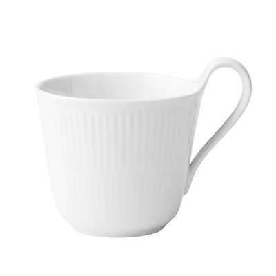 Royal Copenhagen Hvid Riflet højhankskop hvid 33 cl