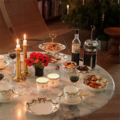 Royal Copenhagen Stjerne Riflet Jul serveringsskål 2 stk.