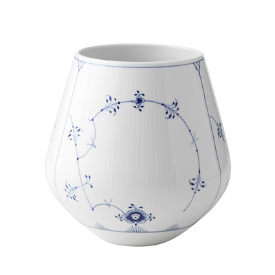 Royal Copenhagen Musselmalet Riflet vase H 20,5 cm