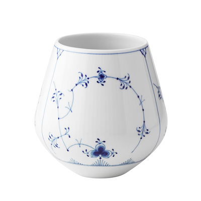 Royal Copenhagen Musselmalet Riflet vase 15 cm