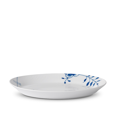 Royal Copenhagen Blå Mega Riflet ovalt fad 30 cm