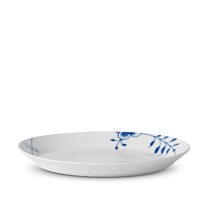 Royal Copenhagen Blå Mega Riflet oval tallerken 30 cm