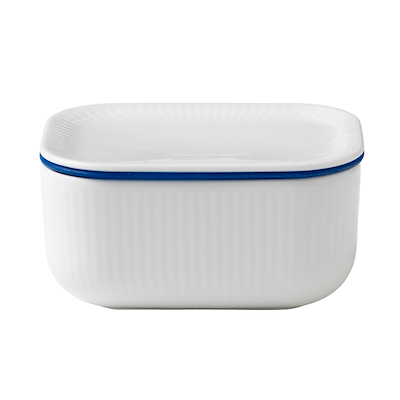 Royal Copenhagen hvid Riflet smørkrukke hvid