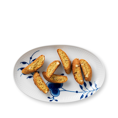 Royal Copenhagen Blå Mega Riflet ovalt fad 23 cm