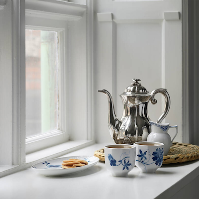 Royal Copenhagen Blå Mega Riflet ovalt fad 23 cm