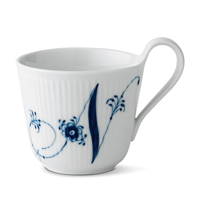 Royal Copenhagen Alfabet krus N blå 33 cl