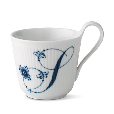 Royal Copenhagen Alfabet krus S blå 33 cl