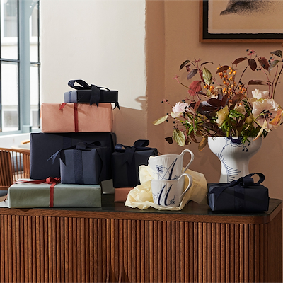 Royal Copenhagen Alfabet krus A blå 33 cl