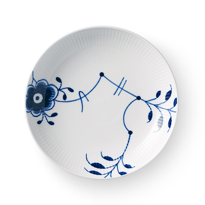 Royal Copenhagen Blå Mega Riflet tallerken 20 cm