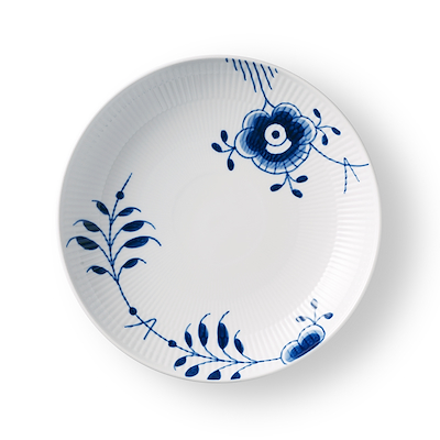 Royal Copenhagen Blå Mega Riflet tallerken 25 cm